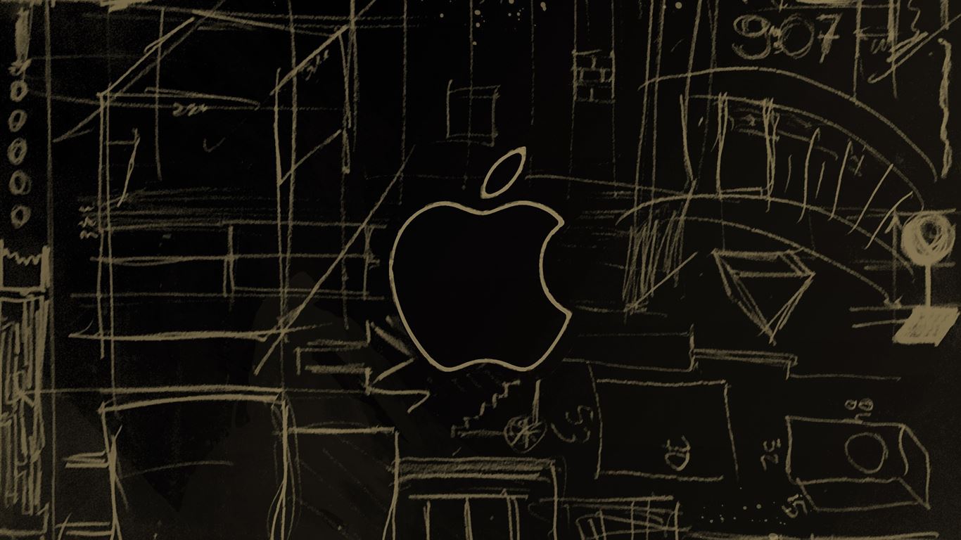 > apple logo sketch macbook air wallpaper