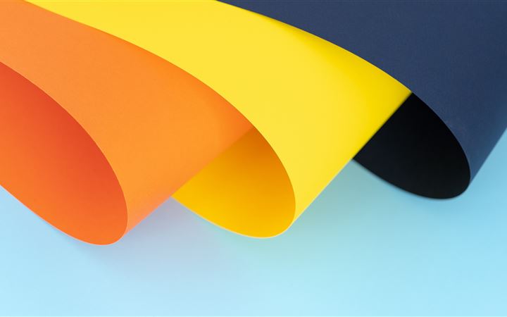 orange, yellow and blue p... iMac wallpaper