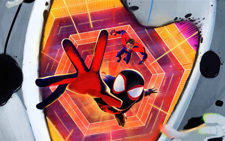 peter b parker miles morales and the spot spiderma iMac wallpaper