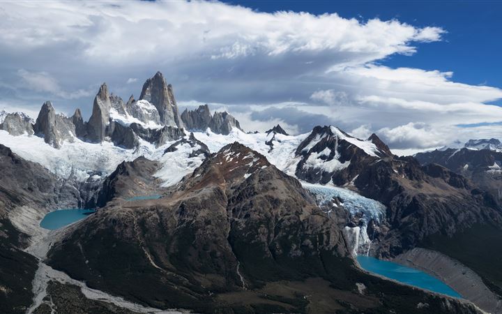 argentina mountains patagonia crag clouds 5k All Mac wallpaper