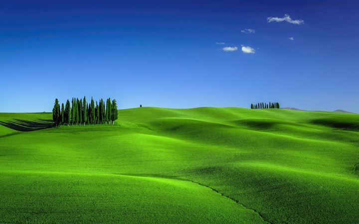 green meadows in tuscany landscape scenery 4k All Mac wallpaper
