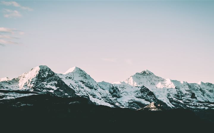 snow coated mountain All Mac wallpaper