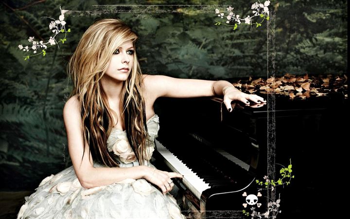 Avril Piano Singer Music Female All Mac wallpaper