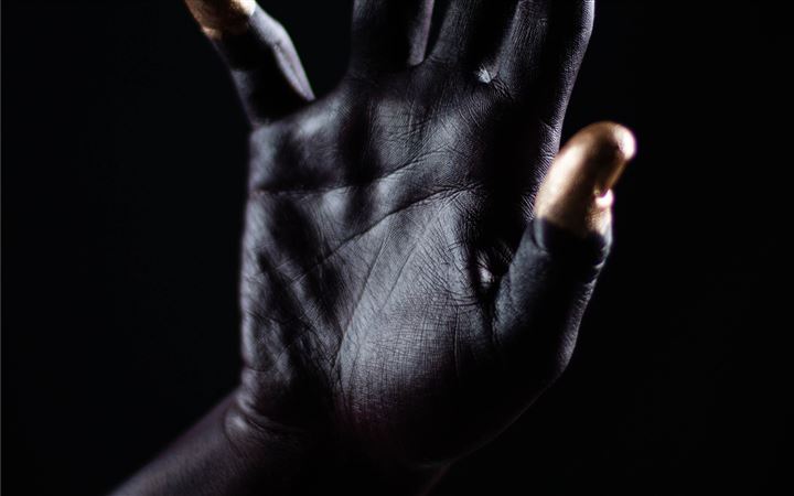 Black space palm hand wit... All Mac wallpaper