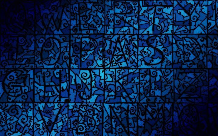 Blue Stained Glass All Mac wallpaper