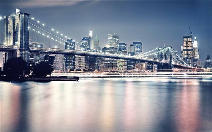 Brooklyn Bridge At Night All Mac wallpaper