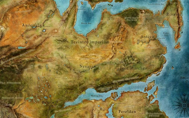Dragon Age 2 Map MacBook Air wallpaper