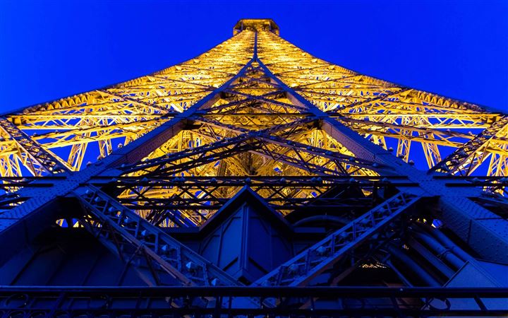 Eiffel Tower Blue And Yellow All Mac wallpaper