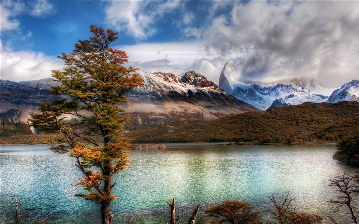 Emerald Lake In The Andes All Mac wallpaper