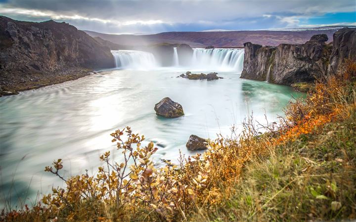 Iceland Godafoss Waterfall All Mac wallpaper