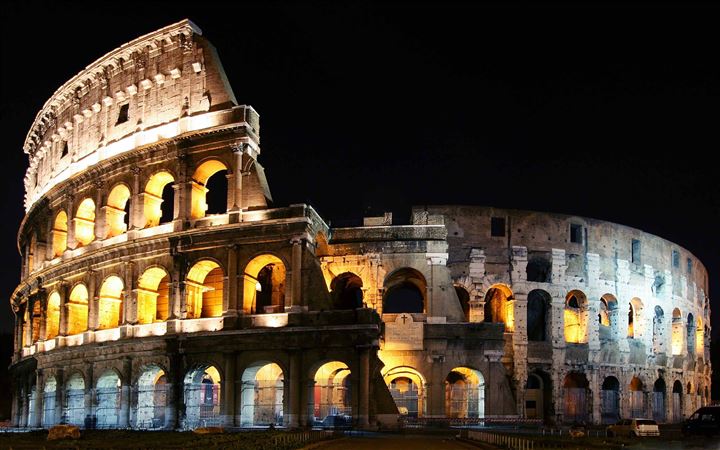 Lighted Colosseum All Mac wallpaper