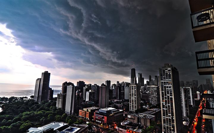 Storm Clouds Over Chicago All Mac wallpaper