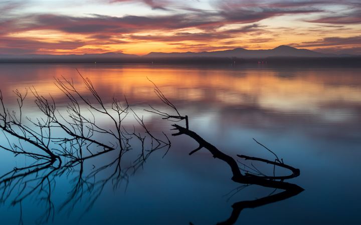 Sunset over Myall Lake MacBook Air wallpaper