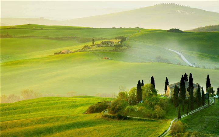 Tuscany Spring Landscape All Mac wallpaper