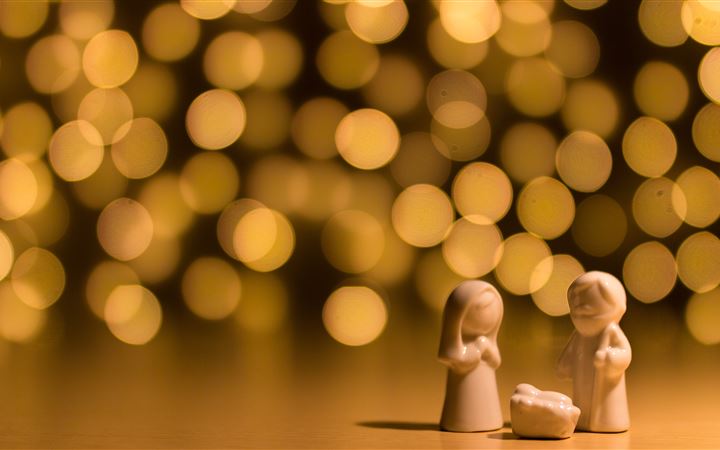 shallow focus photo of the Nativity figurine All Mac wallpaper