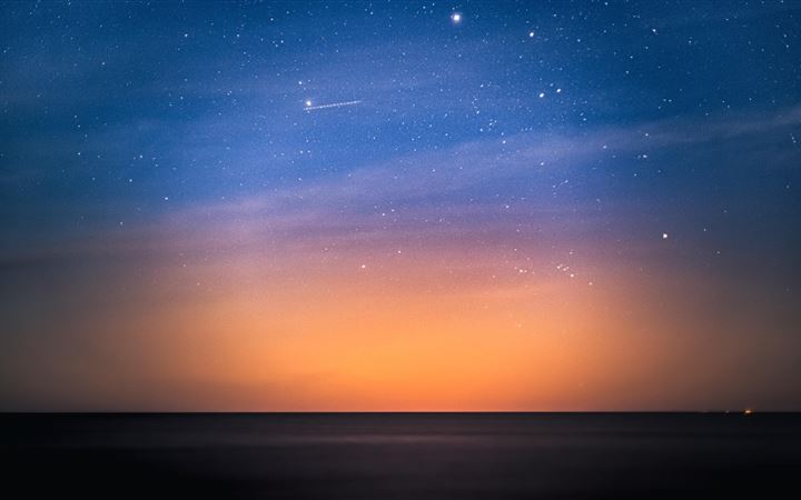 stars above the dark baltic sea 5k All Mac wallpaper