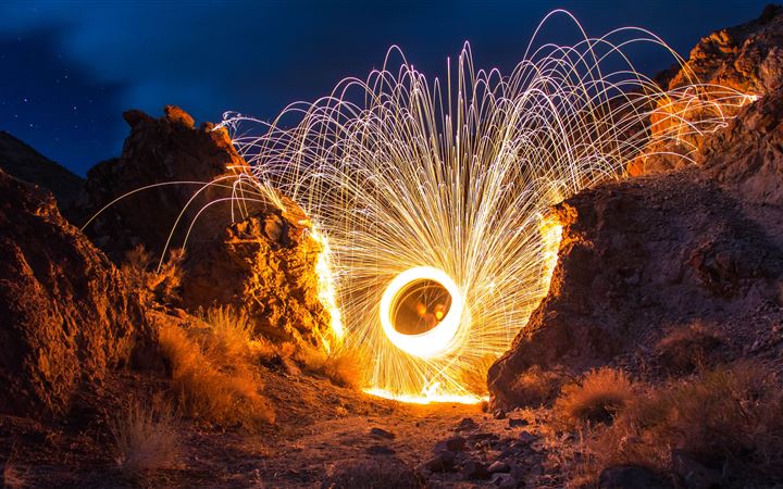 steelwool photography with between rocks All Mac wallpaper