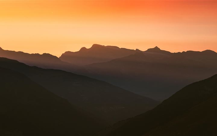 swiss alps cold mountains silhouette 5k All Mac wallpaper