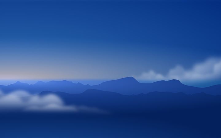blue mountains clouds 5k MacBook Pro wallpaper
