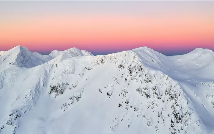 snowy mountain sunset MacBook Pro wallpaper