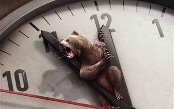 Bear And Clock All Mac wallpaper