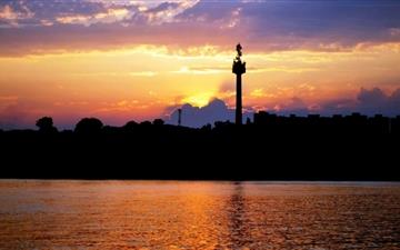 The Sunset Of City And Danube All Mac wallpaper