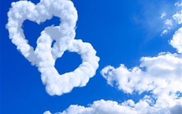 Hearts In Clouds All Mac wallpaper