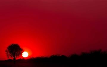 Red Sunset Botswana Africa All Mac wallpaper