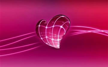 3D Pink Heart All Mac wallpaper
