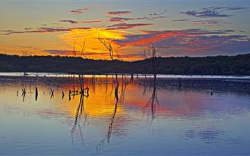 Sunset Reflection Clinton Lake All Mac wallpaper