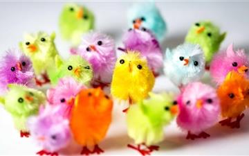 Colorful Easter Chicks All Mac wallpaper