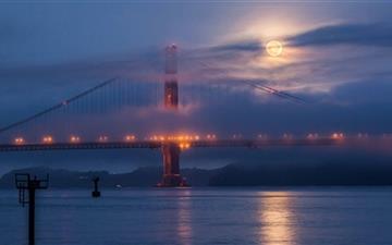 Moon Rising Over San Francisco All Mac wallpaper