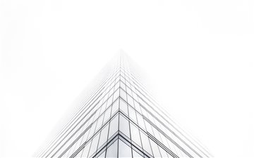 Office building in mist iMac wallpaper
