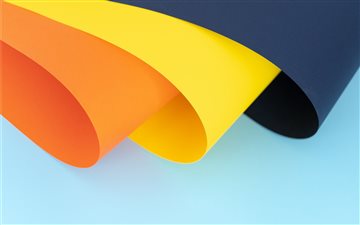 orange, yellow and blue p... iMac wallpaper