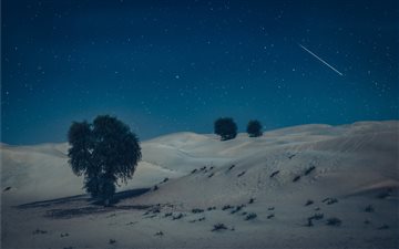 Moonlight in desert MacBook Air wallpaper