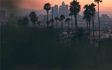 Hazy sunset in East Los A... MacBook Pro wallpaper