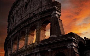 photo of Colosseum during golden hour All Mac wallpaper