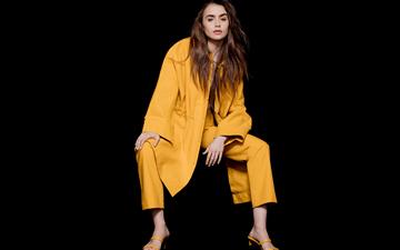 lily collins the observer photoshoot 12k iMac wallpaper