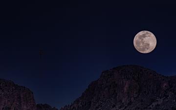 full moon over the mountain All Mac wallpaper
