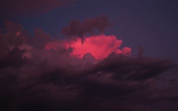red clouds sunset 5k All Mac wallpaper