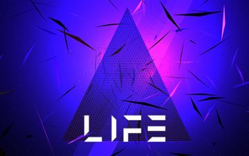 triangle abstract life typography 5k MacBook Pro wallpaper