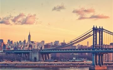 Manhattan Bridge at Dusk New York United States All Mac wallpaper