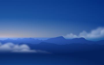blue mountains clouds 5k MacBook Pro wallpaper