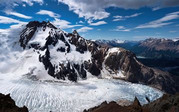 argentina mountains sky patagonia clouds snow 5k iMac wallpaper