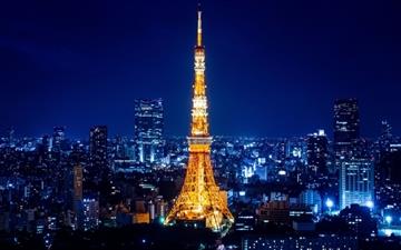 Tokyo Tower at night MacBook Pro wallpaper