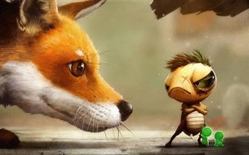 The fox and the tortoise All Mac wallpaper
