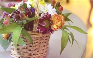 Basket With Flowers All Mac wallpaper