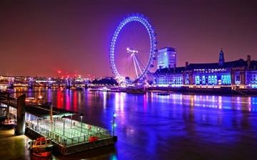 London Eye At Night MacBook Air wallpaper