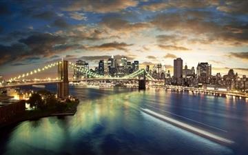 New York City Brooklyn Bridge View All Mac wallpaper