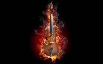 Burning Violin All Mac wallpaper